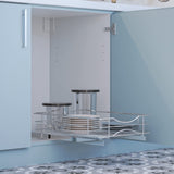Home Zone Living Pull-Out Cabinet Organizer – Smooth Slide-Out Drawer for Space-Saving Kitchen Storage