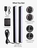 RGBIC TV Light Bars for 45–70 Inch TVs with Music Sync, Alexa Voice Control & Adjustable Mount – Black