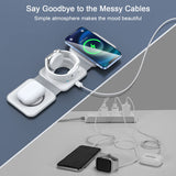 3-in-1 Magnetic Wireless Charging Station – Foldable Charger for iPhone, Apple Watch & AirPods