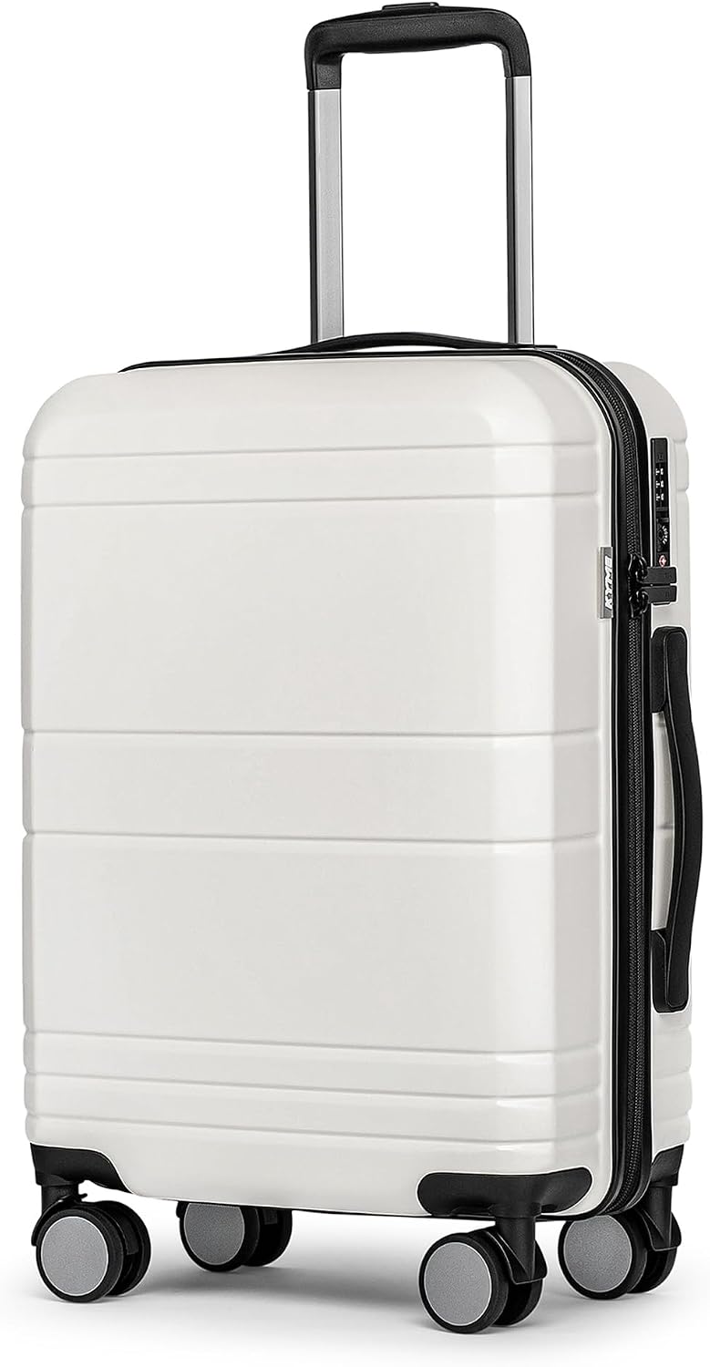 Rose Gold 20-Inch Expandable Hardshell Carry-On with TSA Lock