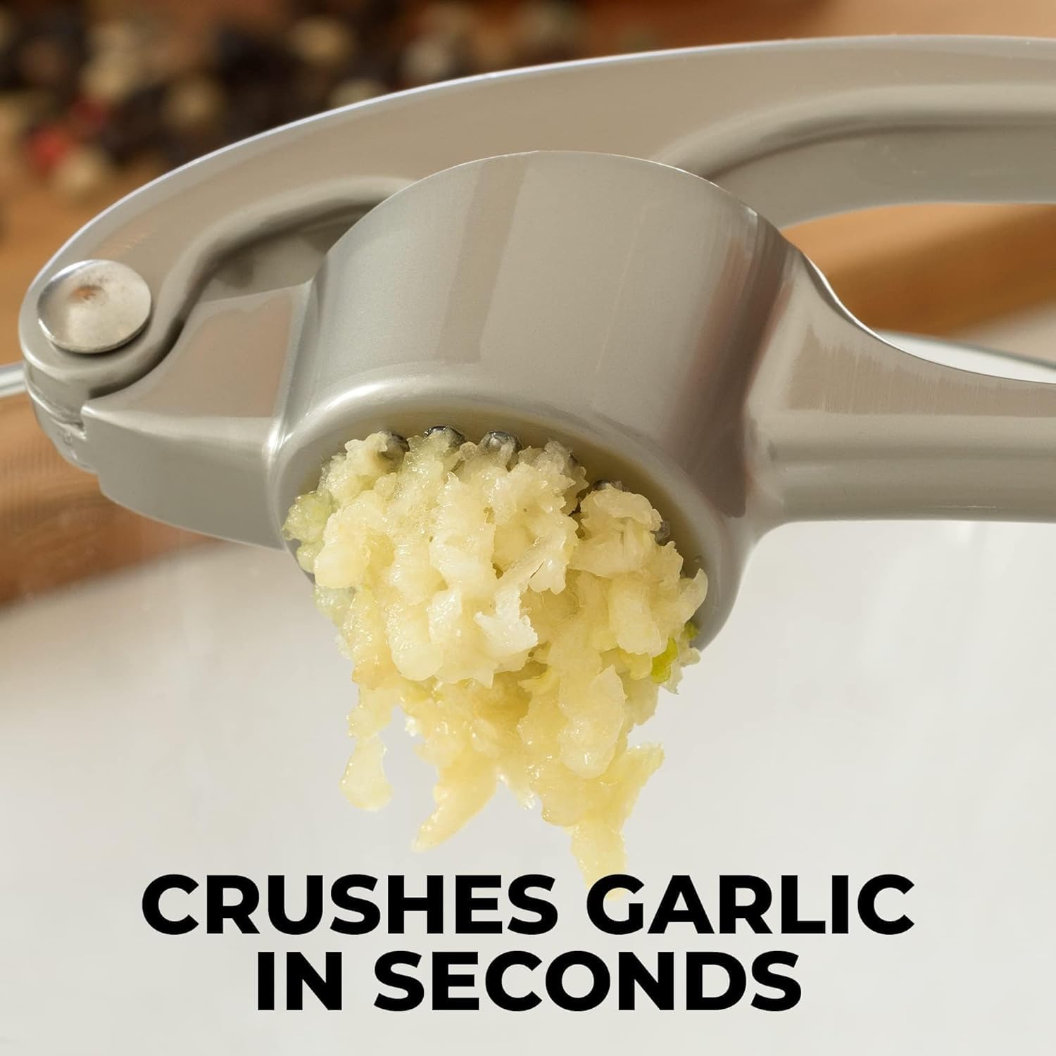 Premium Garlic Press & Ginger Mincer – Heavy-Duty Stainless Steel Crusher with Ergonomic Handle