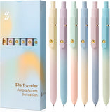 6-Pack Quick-Dry Multicolor Gel Pens with 0.7 mm Tips
