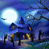 Halloween Black Hand Yard Signs – 5 Pack Durable Plastic Outdoor Decorations with Metal Stakes (15.7 Inches, Black)