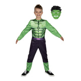 Marvel Hulk Deluxe Child Costume – Green Muscle Jumpsuit with Molded Mask for Boys & Girls