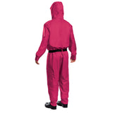 Squid Game Guard Costume – Official Netflix Inspired Triangle Mask Jumpsuit with Belt & Hood