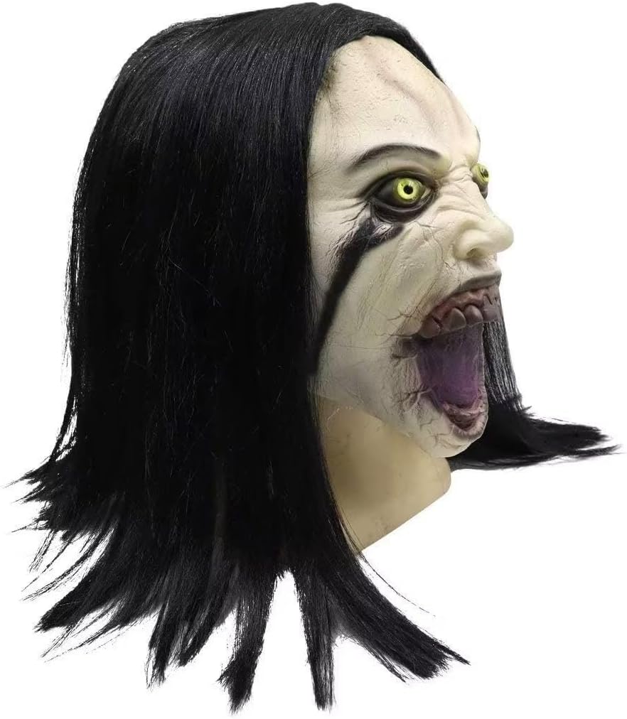 Full Head Demon Latex Mask – Realistic Horror Monster Mask for Halloween & Cosplay 😈🔥👹