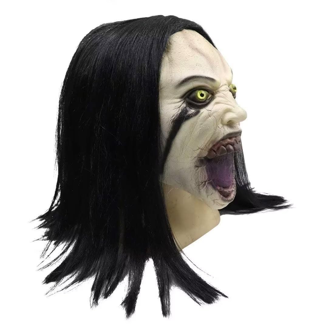 Full Head Demon Latex Mask – Realistic Horror Monster Mask for Halloween & Cosplay 😈🔥👹