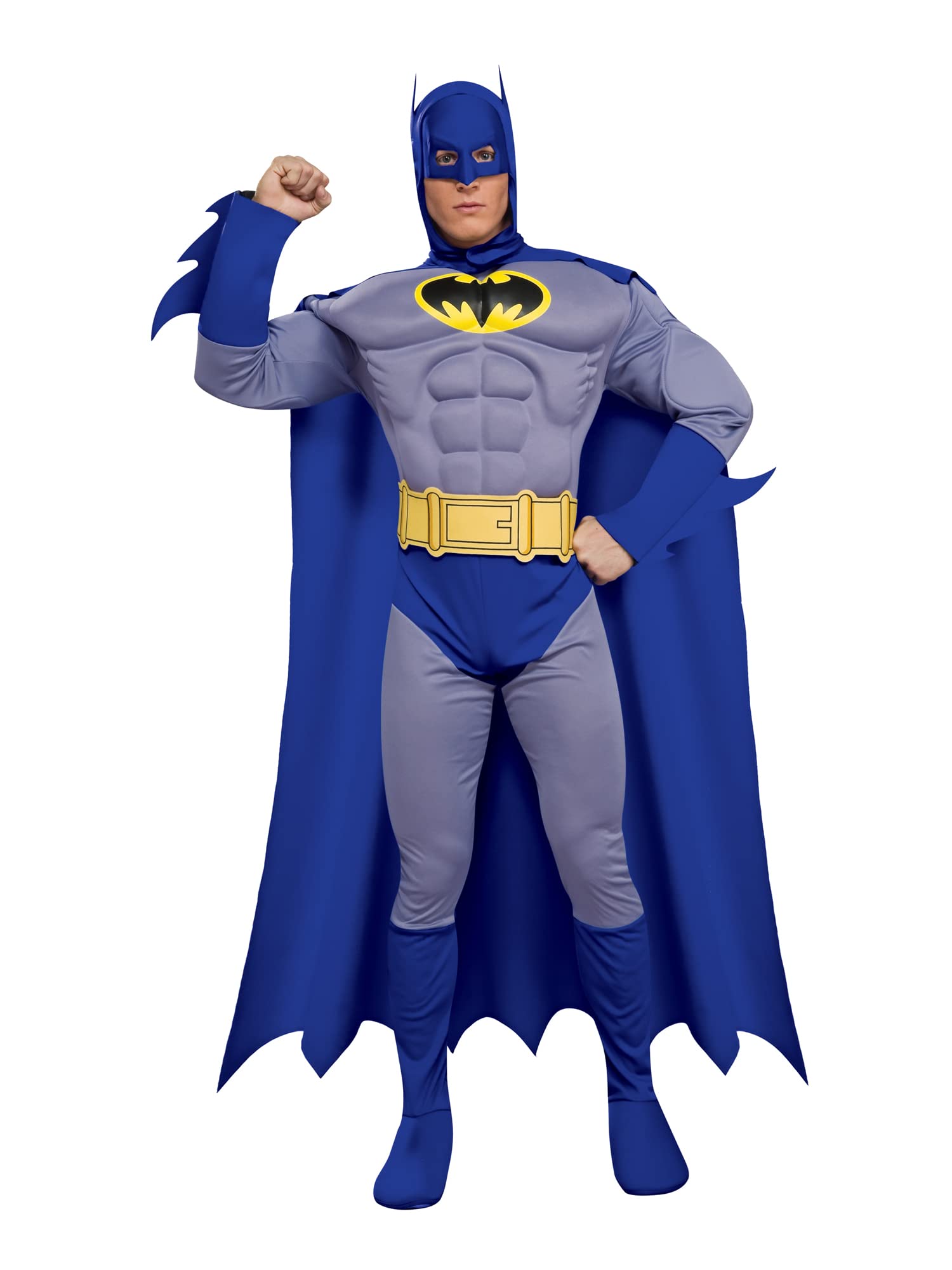 Batman: The Brave and The Bold Deluxe Muscle Chest Costume for Adults – Official DC Comics Hero Outfit