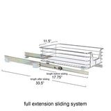Household Essentials Glidez Single-Tier Pull-Out Cabinet Organizer – Chrome Slide-Out Storage with Protective Liner