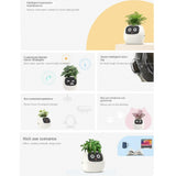 AI Smart Planter with Interactive Display, Plant Health Sensor, Gesture Control, and Animated Expressions for Indoor Plant Care