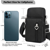 JANKS Small Nylon Crossbody Phone Bag for Women – Lightweight Mini Cell Phone Purse with Adjustable Strap (Black)