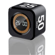 EOOCOO Visual Pomodoro Timer Cube with Gravity Flip, LED Progress Display & USB-C Rechargeable Design – Black