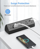 Desk Clamp Power Strip with USB-C Fast Charging 7-Port Surge Protector Mountable Charging Station Black