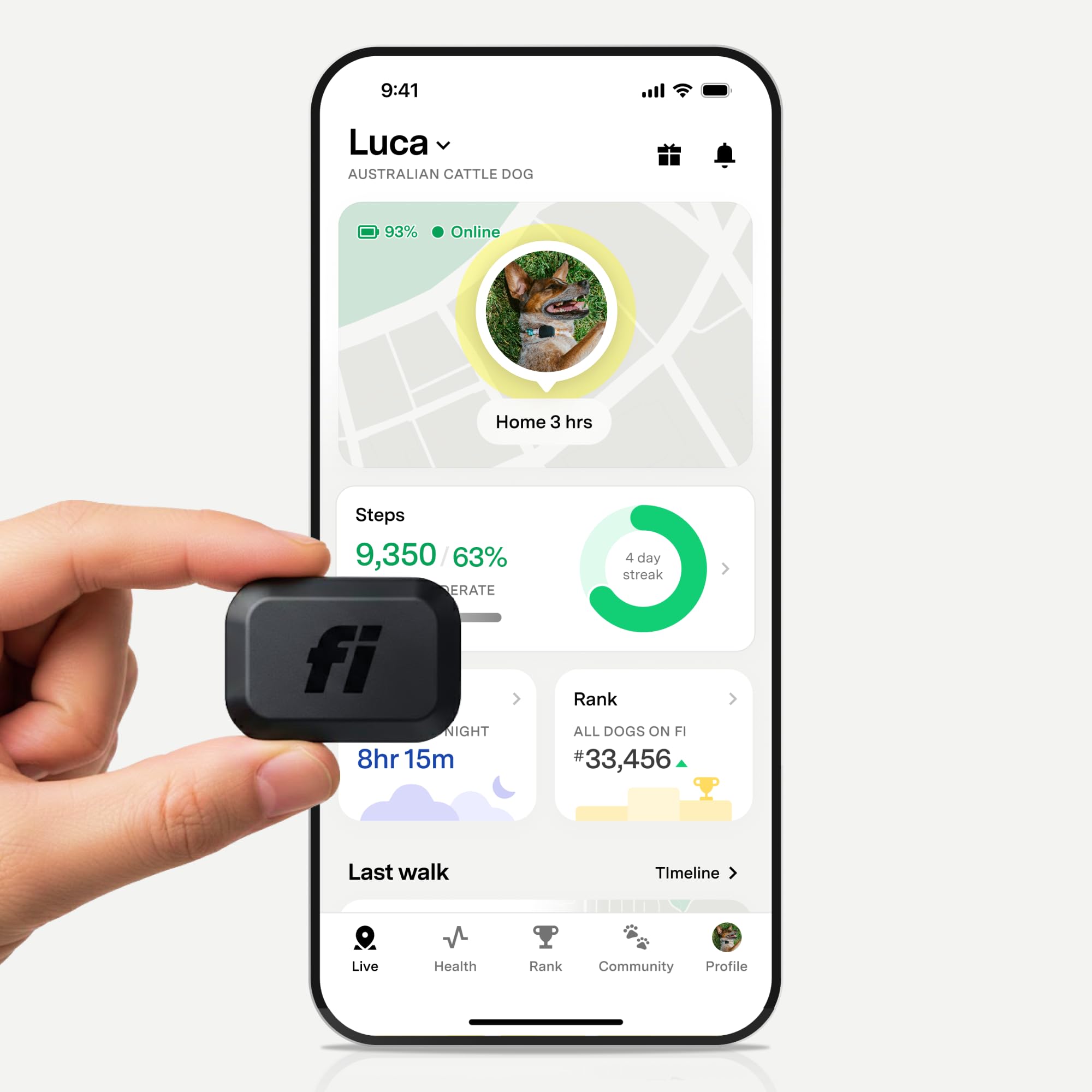 Fi Mini GPS Tracker for Dogs and Cats LTE Smart Collar Attachment Waterproof Real-Time Pet Locator Device