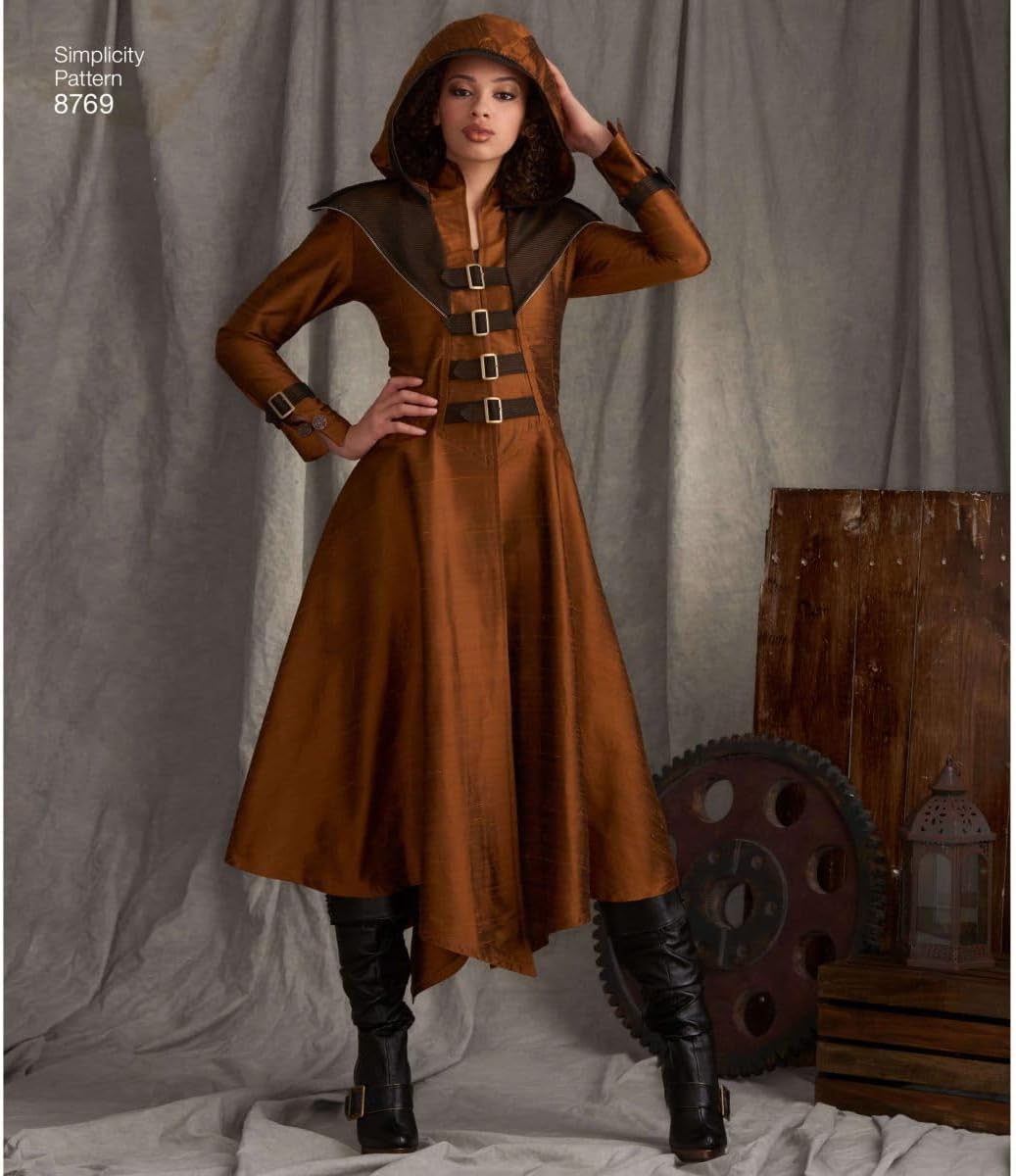 Simplicity 8769 Women’s Medieval Cosplay Coat Sewing Pattern – DIY Fantasy Queen of the North Costume