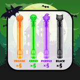 Halloween Mini Bubble Wands – 20-Pack Pumpkin, Witch, Skull & Cat Bubble Toys for Kids, Leak-Proof & Non-Toxic