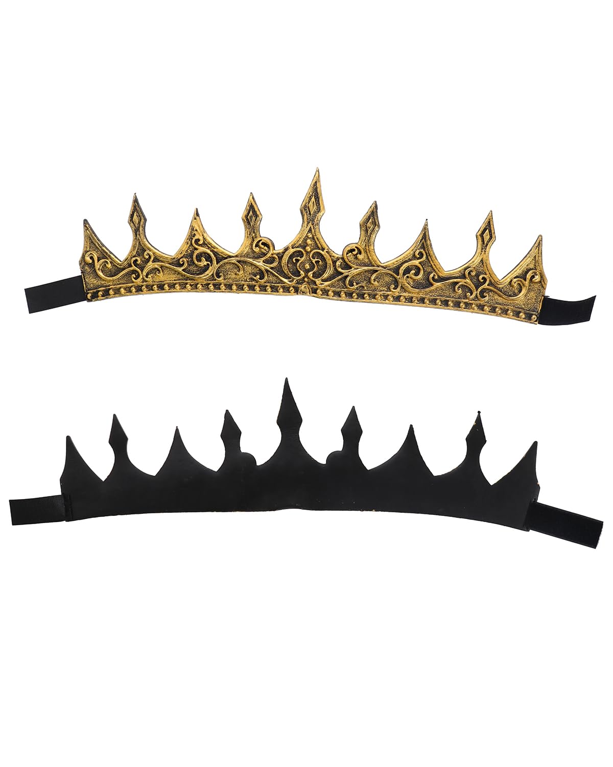 Gold Royal King Crown – Adjustable Foam Crown for Halloween, Cosplay & Medieval Costumes 👑✨