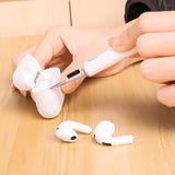 3-in-1 Earbuds Cleaning Pen with Precision Brush & Metal Tip – Wireless Headphone Care Tool White Gray