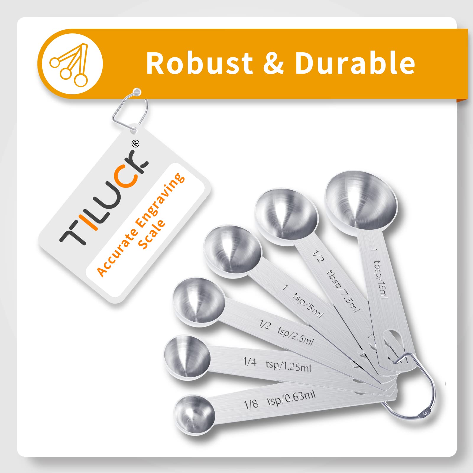 Stainless Steel Measuring Cups & Spoons Set – 10-Piece Precision Kitchen Measuring Tools