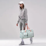 Small Gym Bag for Women – Lightweight Travel Duffle & Weekender Bag with Shoe Compartment and Toiletry Pouch (Green)