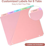 5-Piece Pastel Pocket Binder Divider Set