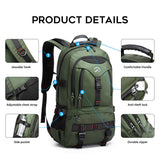 KAKA Flight-Approved Travel Backpack with 17.3” Laptop Compartment – Anti-Theft Carry-On Backpack for Men & Women – Green
