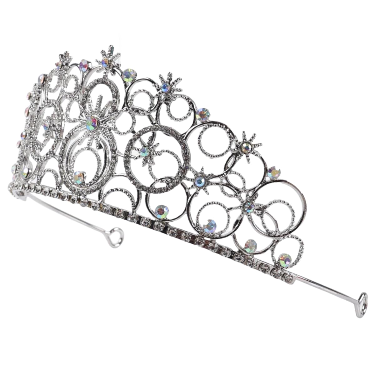 Silver Glinda Bubble Crown – Adjustable Rhinestone Headpiece for Cosplay & Special Occasions 👑✨