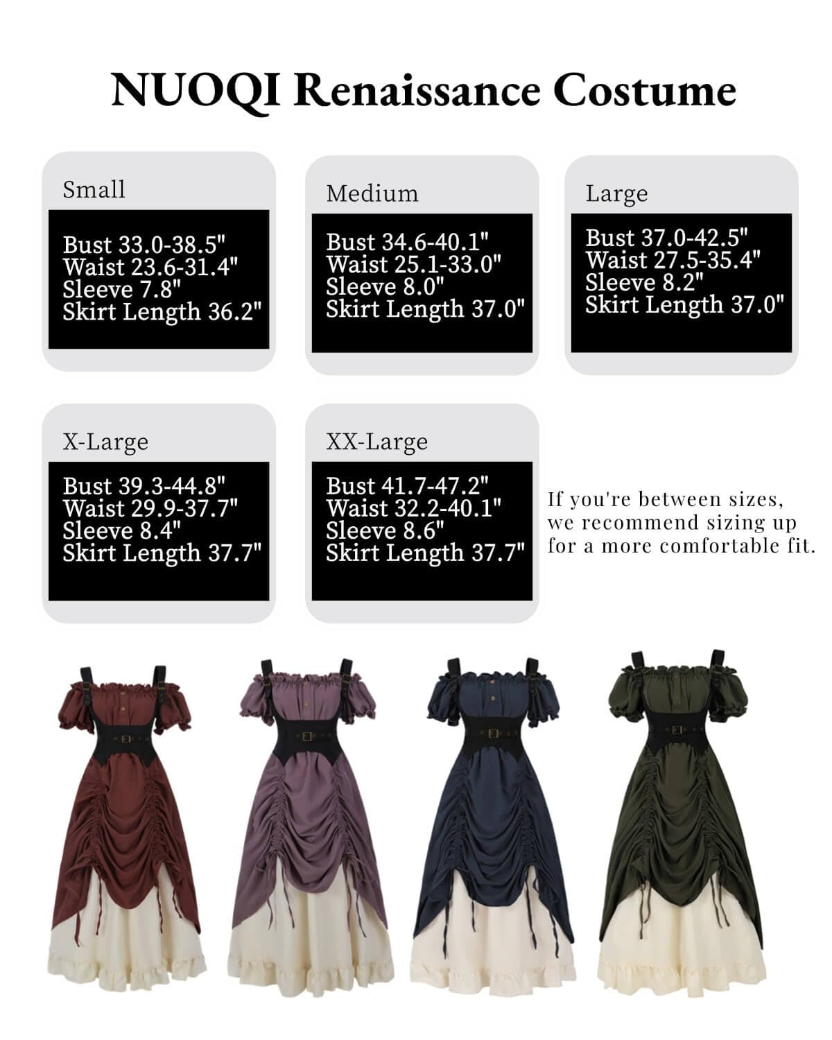 Blue 3-Piece Renaissance Pirate Costume Set – Medieval Steampunk Dress with Corset Vest & High-Low Skirt