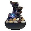 Compact Pavilion Tabletop Water Fountain with LED Orb – Indoor Zen Decor with On/Off Switch