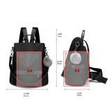 CHERUTY Women’s Anti-Theft Nylon Backpack Purse – Lightweight Fashion Travel Backpack with Rear Zipper Design (Black)
