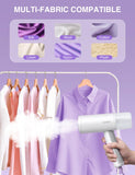 White Compact Foldable Handheld Garment Steamer 1000W Portable Travel Steam Iron with Ceramic Soleplate