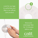 Catit Flower Cat Water Fountain 3L with Triple Action Filter, Ultra Quiet Pump & Multi-Flow Hydration System – BPA-Free Green Pet Fountain