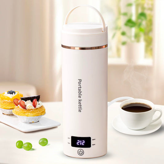 Portable Electric Travel Kettle with LCD Temperature Control – Mini Stainless Steel Water Boiler for Tea, Coffee & Travel