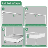 REALINN Expandable Under Sink Organizer – Adjustable 2-Tier Pull-Out Cabinet Storage System (White, 2-Pack)