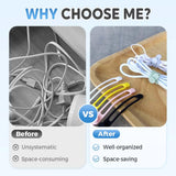 Reusable Silicone Cable Organizer Ties – Colorful 5-Pack Cord Management for Home, Office & Travel