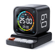 TK3 Pomodoro Timer Cube with Auto 25/5 Cycles, Flip Countdown, Stopwatch & Desk Clock, Rechargeable Focus Timer with Silent, Vibration & Sound Alerts – Black