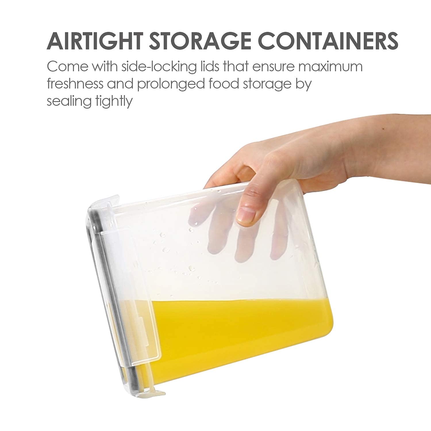 32-Piece Airtight Pantry Storage Containers Set – Stackable BPA-Free Canisters with Reusable Labels (Clear/Black)