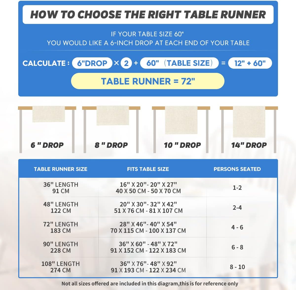 Halloween Table Runner – 13x72 Inch Black Polyester Decorative Runner for Dining Room & Holiday Party Table Décor