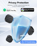 Dual-System Bluetooth Tracker Tags 4 Pack Compatible with Apple Find My and Google Find Hub Smart Item Locator Black