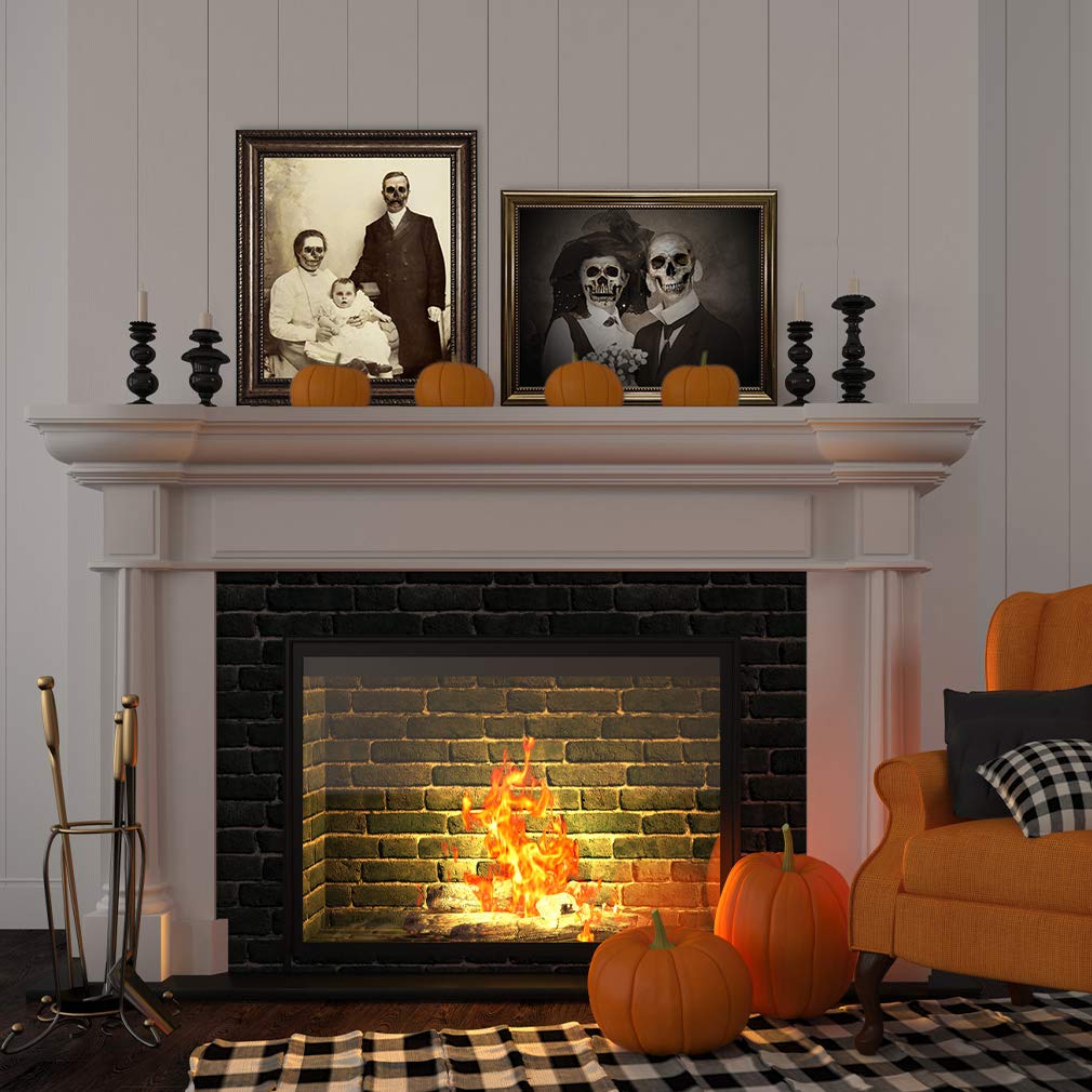 Halloween Gothic Mansion Portrait Posters – 12 Pack Vintage Horror Wall Art for Haunted House & Indoor Halloween Décor (Style 4, 2D)