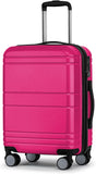 Rose Gold 20-Inch Expandable Hardshell Carry-On with TSA Lock