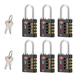 Forge TS-431 TSA Approved Luggage Lock with Key & 4-Digit Combination, Heavy Duty Zinc Alloy Travel Security Lock