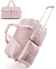 Bagsmart 42L Rolling Duffle Bag with Wheels & Wet Pocket – Airline Approved Carry-On, Pink