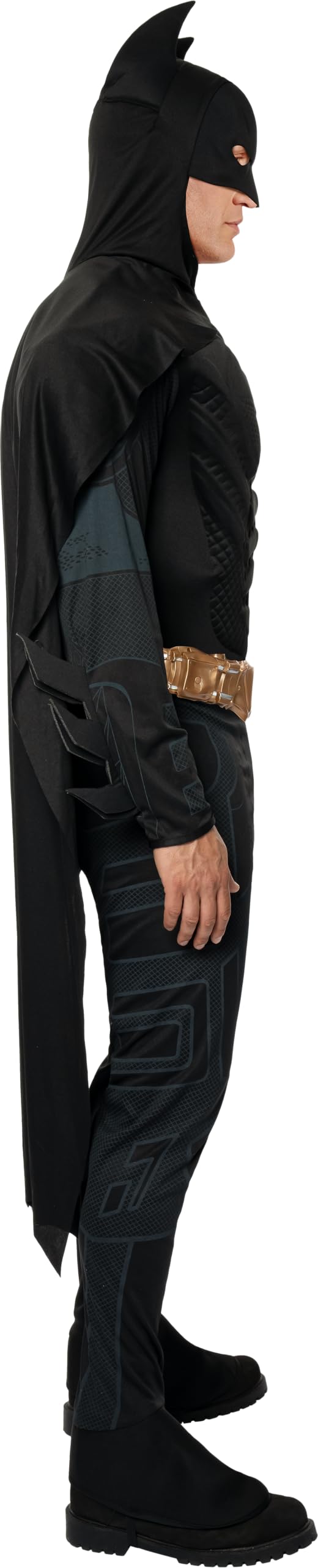 Batman: The Dark Knight Adult Costume – Deluxe Muscle Chest Jumpsuit with Cape & Belt (Men’s Large)