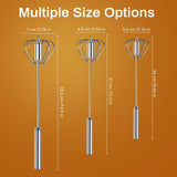 Semi-Automatic Stainless Steel Hand Whisk – One-Press Easy Mixing Tool (10 in)