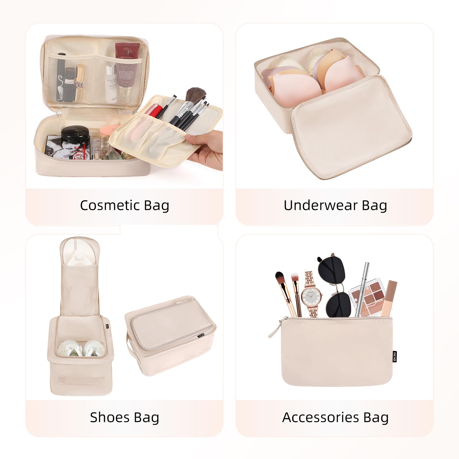 8 Set Travel Packing Cubes for Suitcase – Lightweight Luggage Organizers with Mesh Top for Efficient Travel Packing