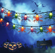 Multicolor Halloween Spider String Lights – 8.5ft Plug-In LED String with 10 Orange, Purple & Green Spiders (Connectable Indoor/Outdoor Décor)