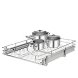 DINDON Slim Chrome Pull-Out Cabinet Drawer – Compact Single-Tier Slide-Out Organizer for Narrow Kitchen Cabinets
