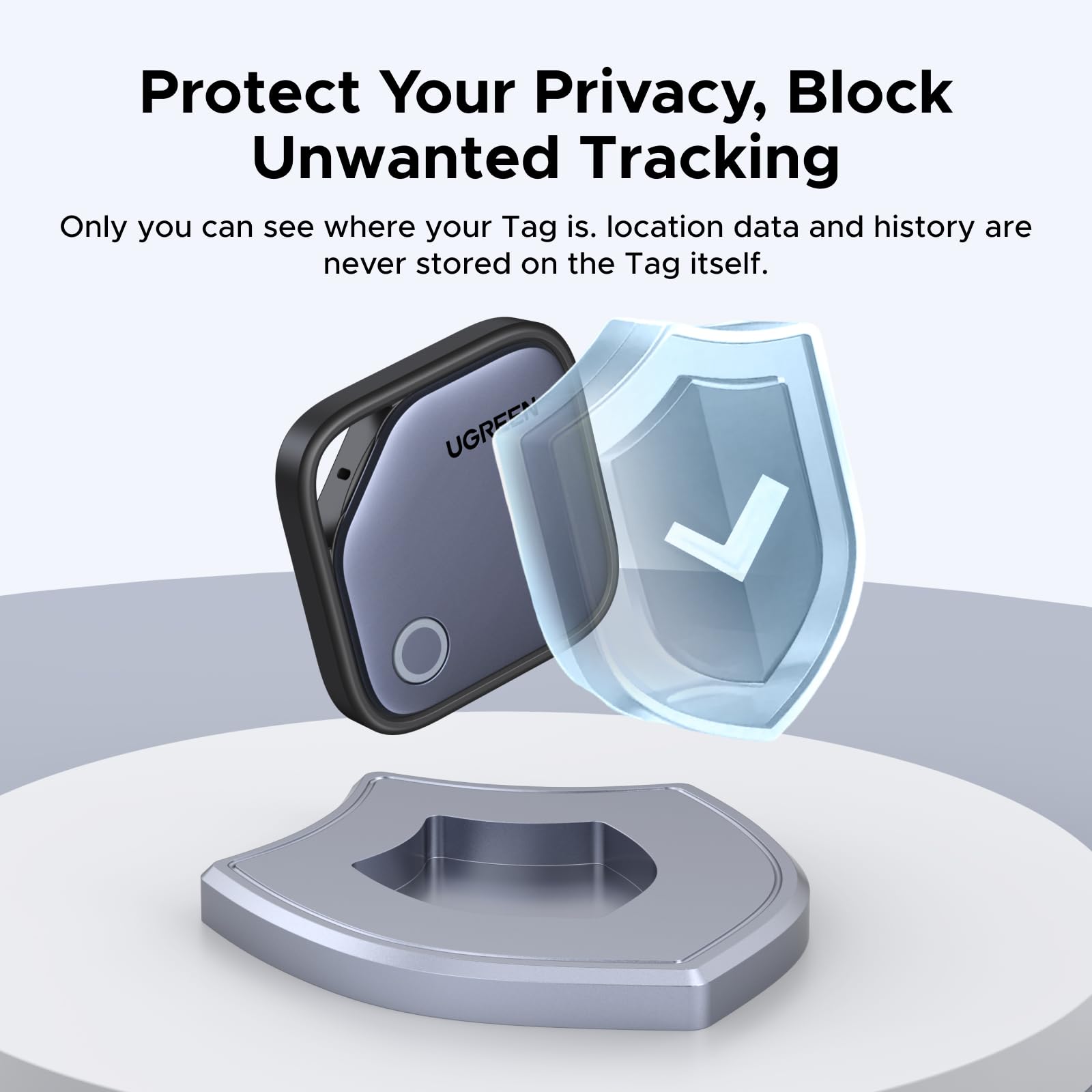 UGREEN FineTrack Air Tracker Tags (4-Pack) – Apple Find My Certified Bluetooth Item Trackers with 2-Year Replaceable Battery