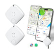 Smart Bluetooth Tracker Tag Compatible with Apple Find My & Google Find Hub, Waterproof Item Locator with Sound Alert – White